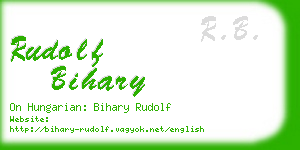 rudolf bihary business card